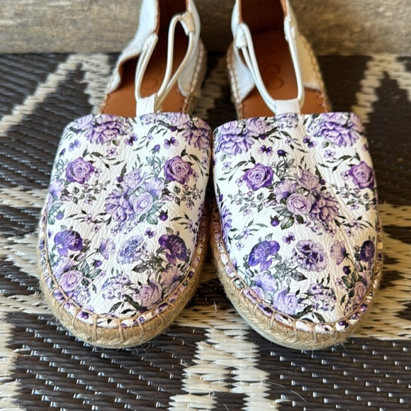 * NWOT* Mago| Floral Leather Espadrilles - Picture 2 of 6
